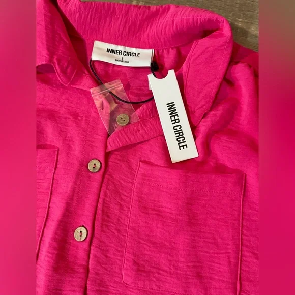 NWT Inner circle size large pink blouse - Picture 2 of 5
